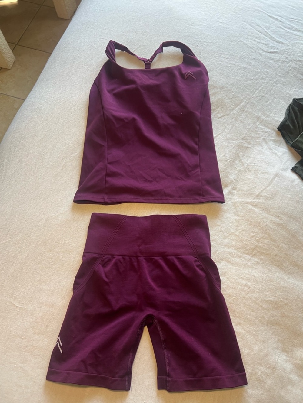 Oner Active Plum Tankini and High-Waist Bike Short Set
